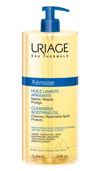 Масло для лица и тела очищающее успокаивающее Xemose Uriage/Урьяж помпа 1л