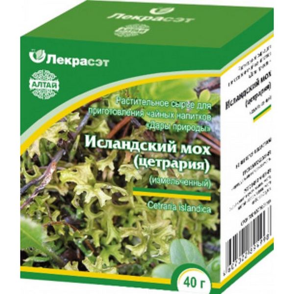 Мох исландский (цетрария) слоевища ЛекраСэт пачка 40г