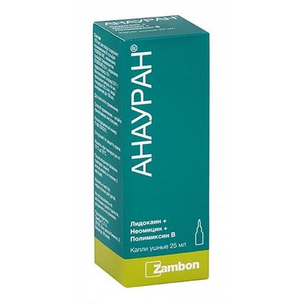 Анауран капли ушные 25мл