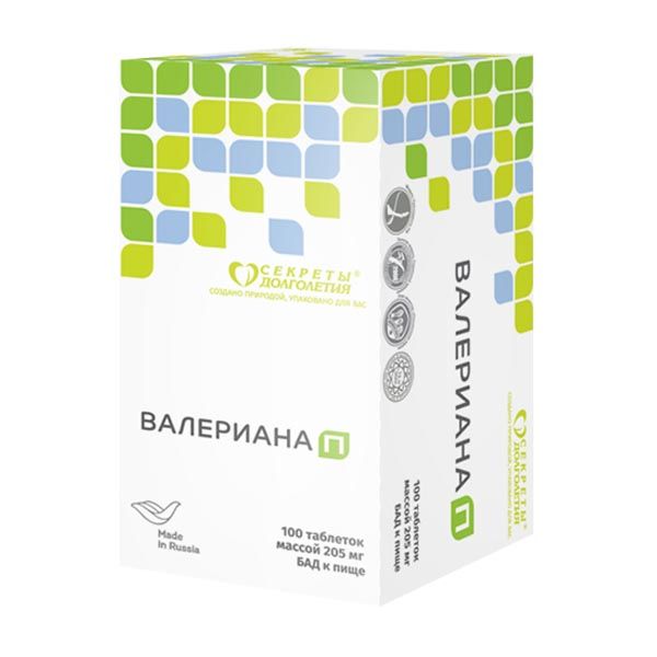 Валериана-П Парафарм таблетки п/о 0,205г 100шт
