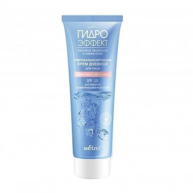 Крем для лица гидробалансирующий Оптимальное увлажнение SPF 15 дневной ГидроЭффект Белита 50 мл