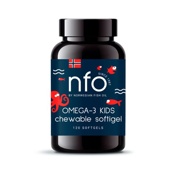 Омега-3 Кидс с витамином Д NFO/Норвегиан фиш оил капсулы жевательные 800мг 120шт