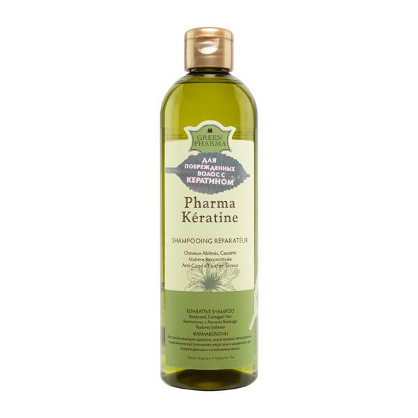 Шампунь для поврежденных и ослабленных волос восстанавливающий Pharma Keratine Green Pharma/Грин Фарма фл. 500мл