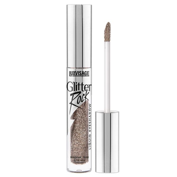 Тени для век жидкие Glitter Rock Luxvisage 3мл тон 304 Ice Brown
