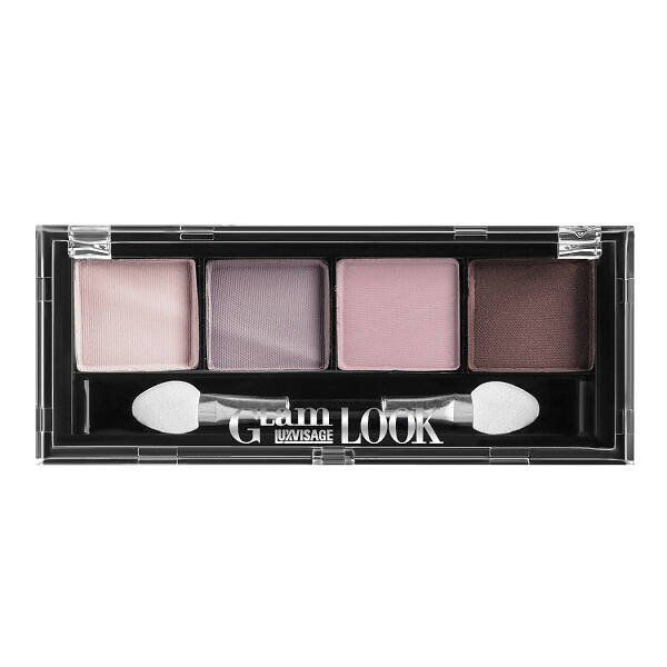 Тени для век лиловый 4-х цветные Glam Look Luxvisage тон 4 2г