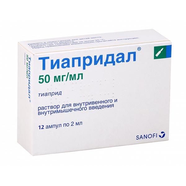 Тиапридал р-р для в/в и в/м введ 0,05г/мл 2мл 12шт